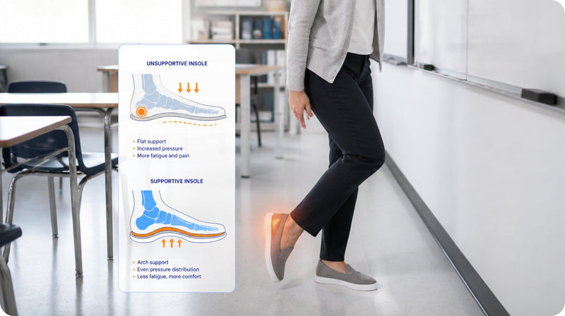 Best Insoles for Teachers Standing All Day: What to Choose for Classroom Fatigue and Heel Pain