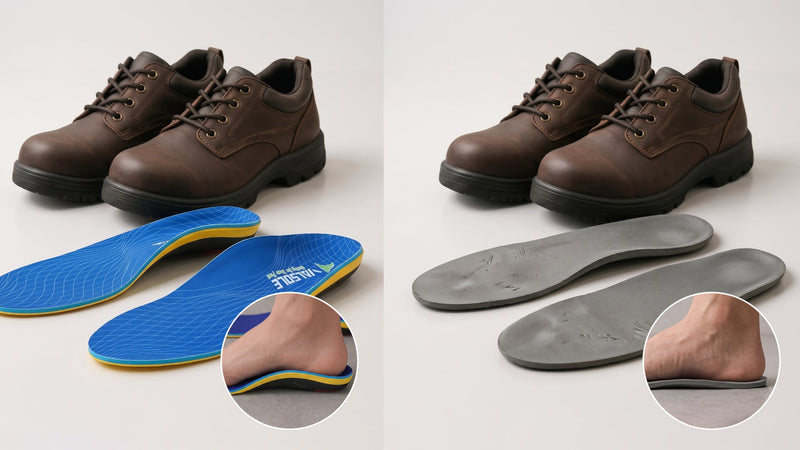 Orthotic Insoles vs Cushioned Insoles: What Matters More in Work Shoes?