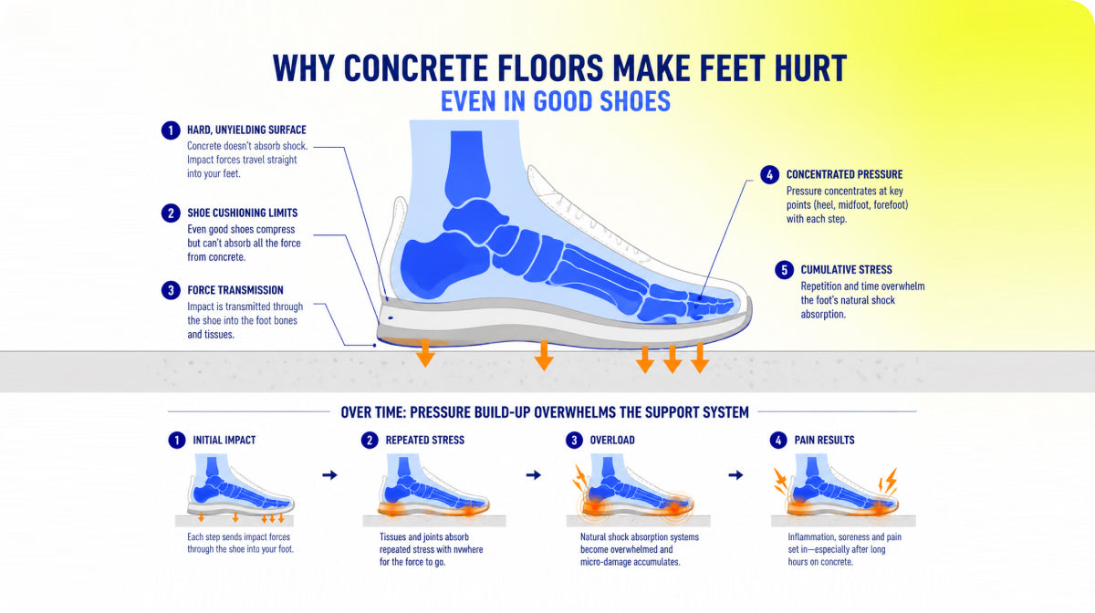 Why Concrete Floors Make Your Feet Hurt Even in Good Shoes