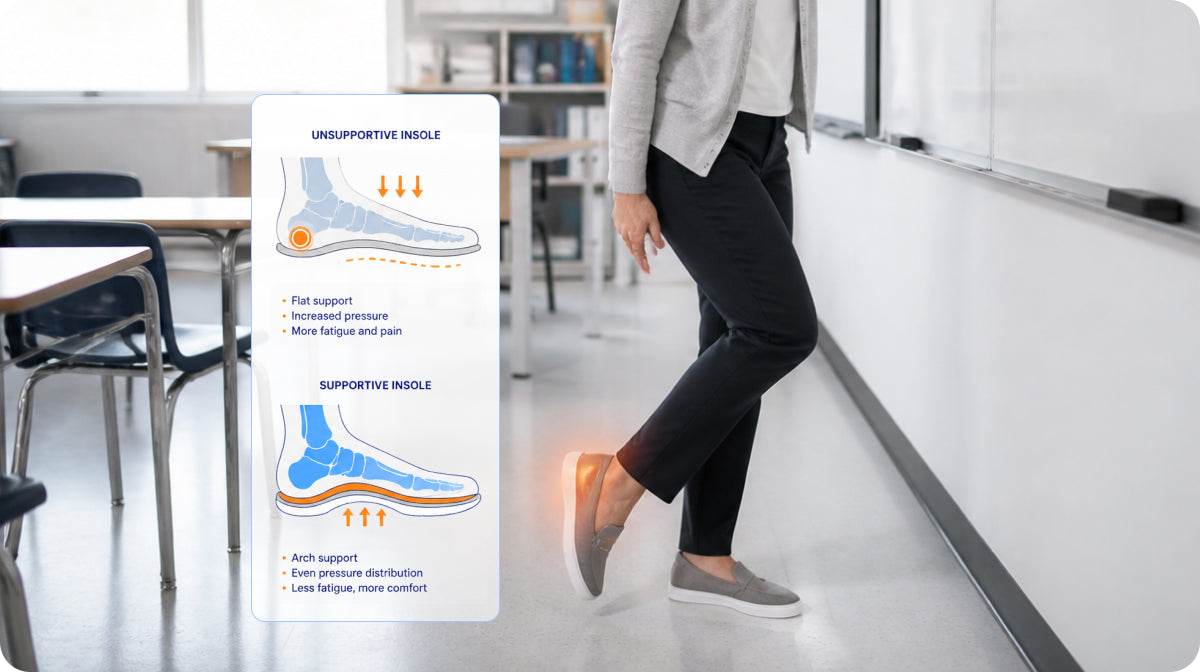 Best Insoles for Teachers Standing All Day: What to Choose for Classroom Fatigue and Heel Pain