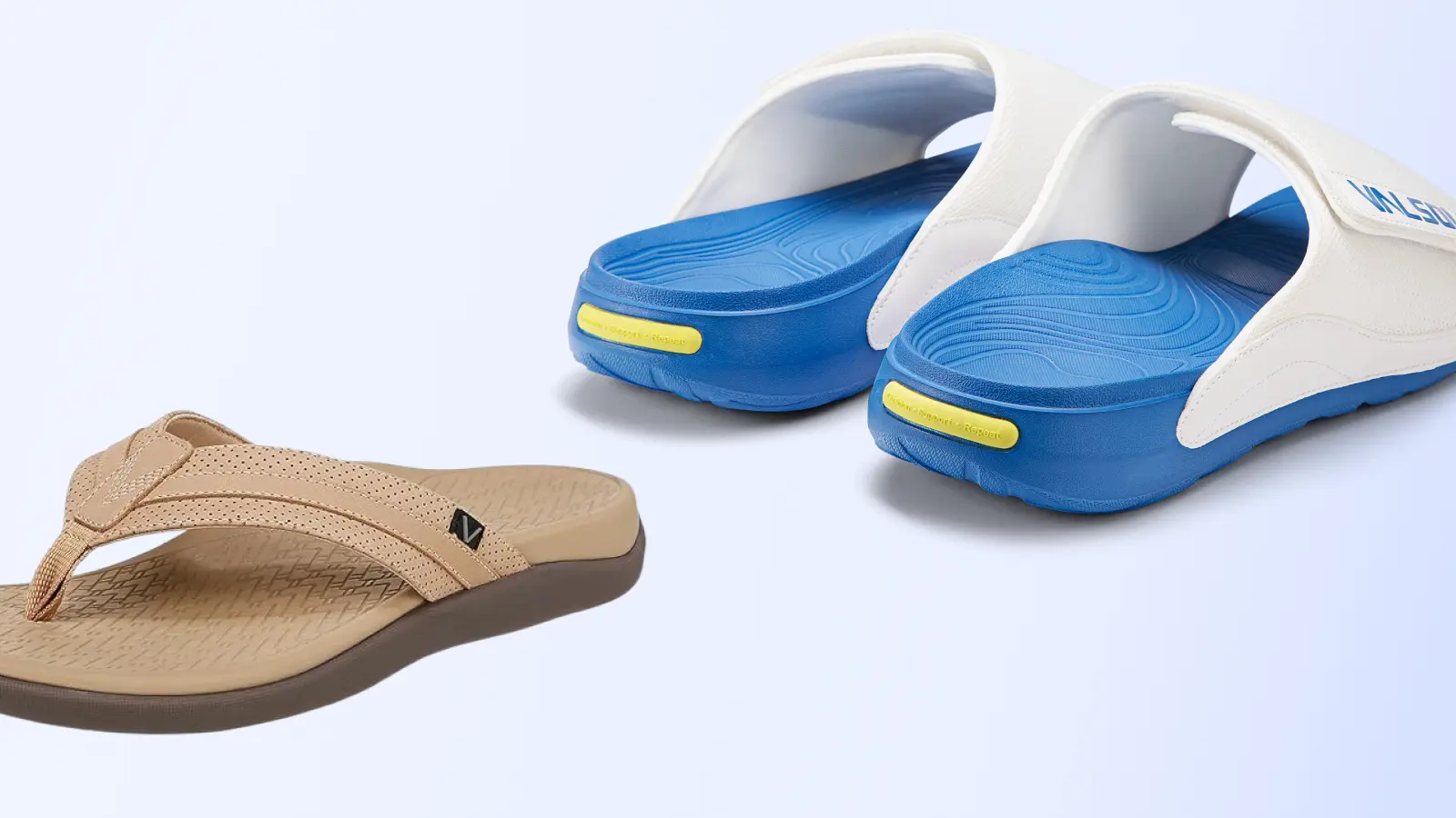 VALSOLE vs Vionic comparison showing comfort-brand footwear profile versus clearer support-path control for daily load